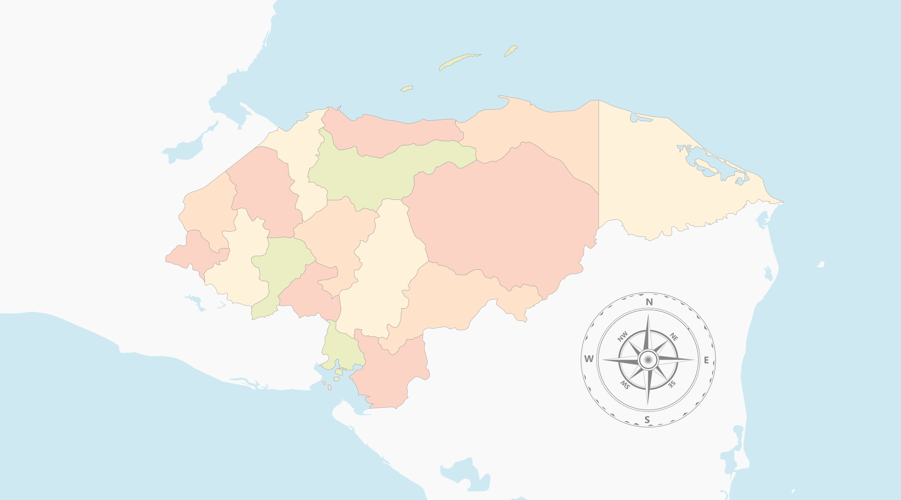 Mapa actual honduras 1