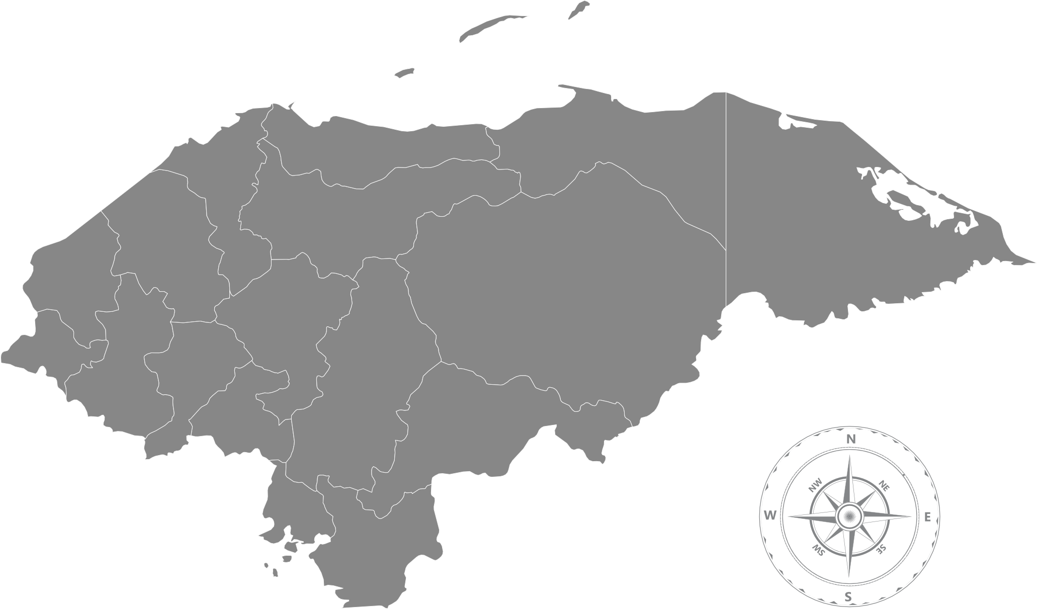Mapa actual honduras 2