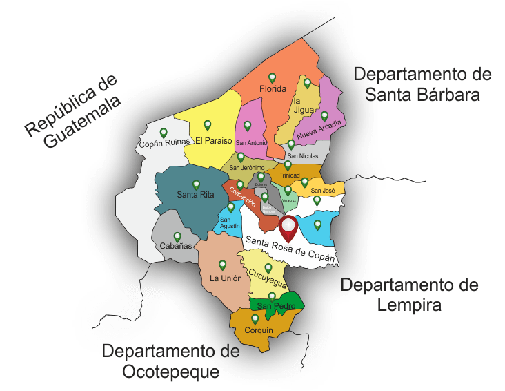 Copan mapa