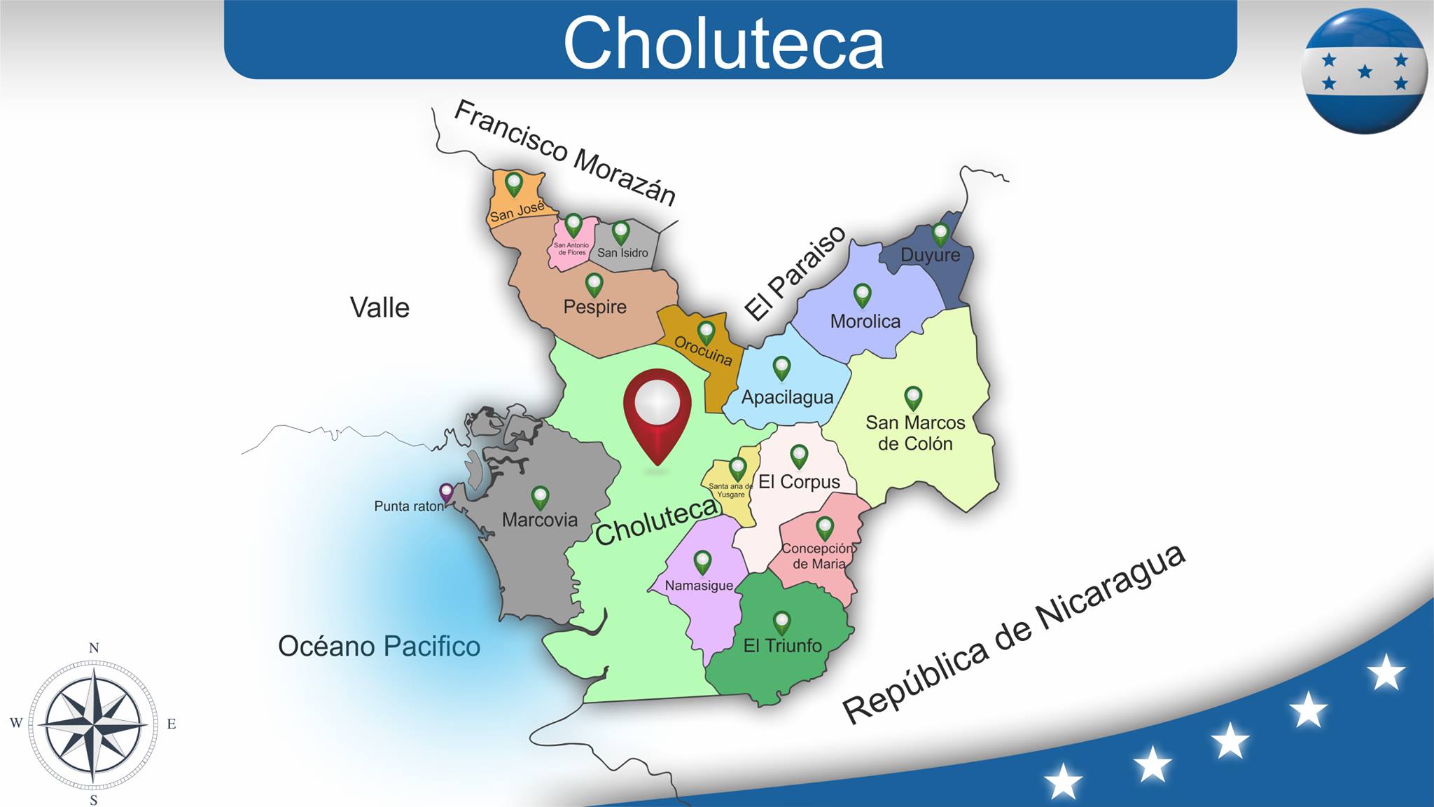 mapa honduras choluteca