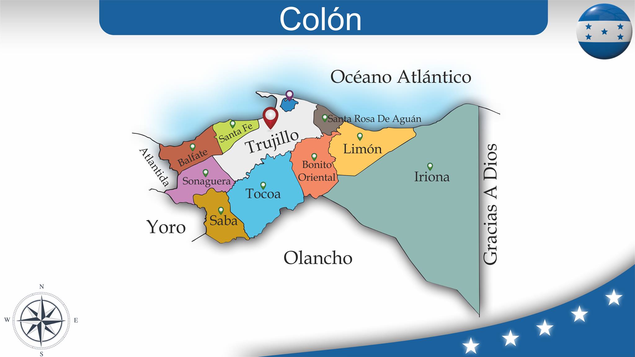 mapa honduras colon