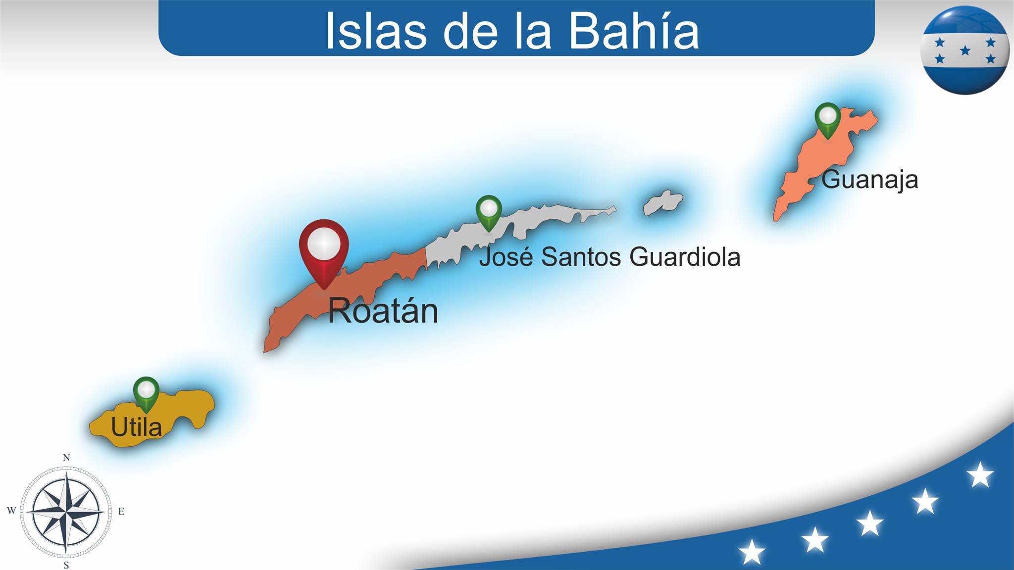 mapa honduras islas de la bahia