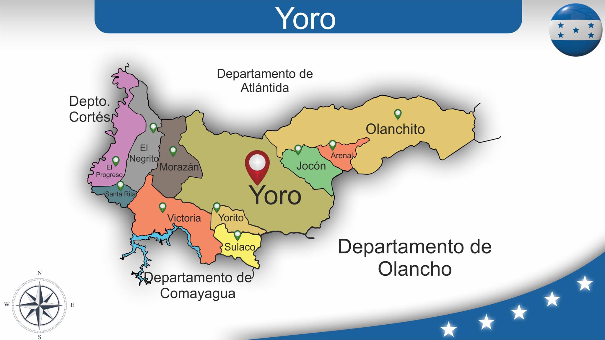 mapa honduras yoro
