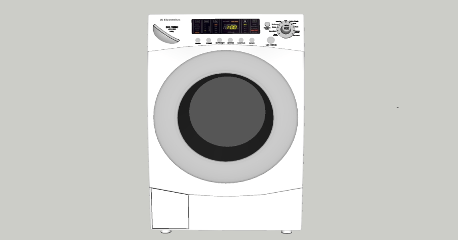 Modelo 3D gratis Lavadora Sketchup AutoCAD