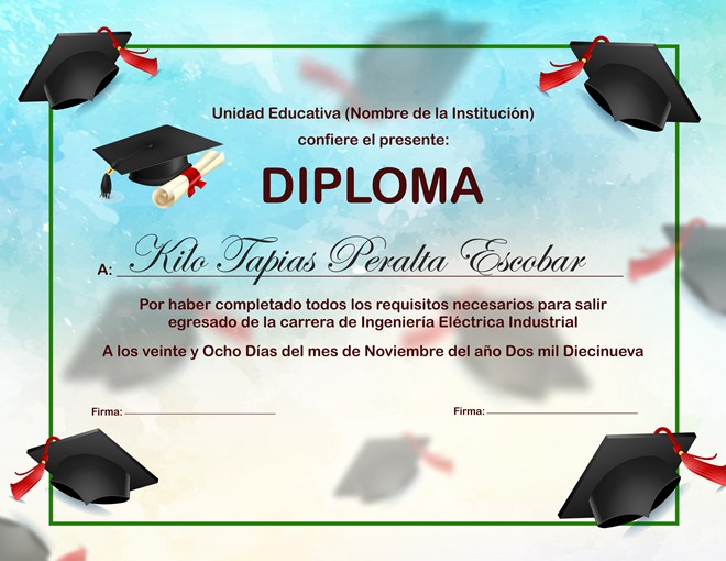 Diseños De Diplomas Para Graduaciones Colección 2 Espaciohonduras 6010