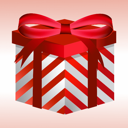 Vector gratis de una caja de regalo roja para cumpleaños