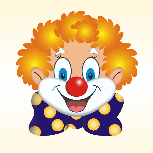 Vector gratis de cumpleaños de una Cara de Payaso