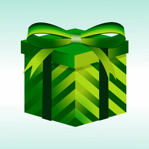 Vector gratis de una caja de regalo verde para cumpleaños