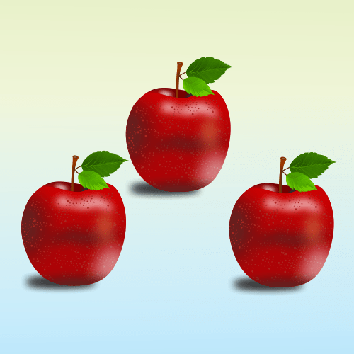 Vector gratis de tres manzanas