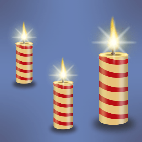 Vector gratis de 3 candelas o velas