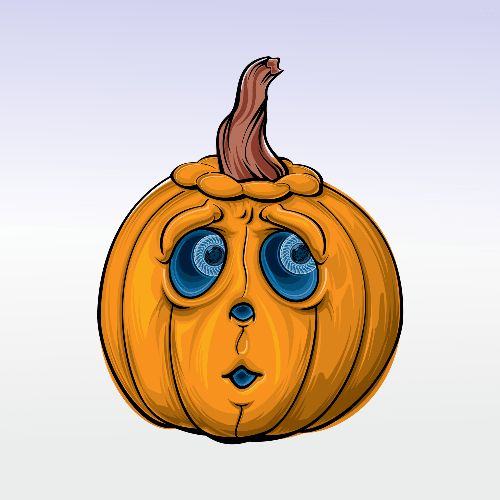 Vector gratis de halloween de una calabaza con rostro tetrico