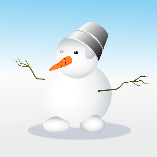 Vector gratis para navidad de un muñeco de nieve