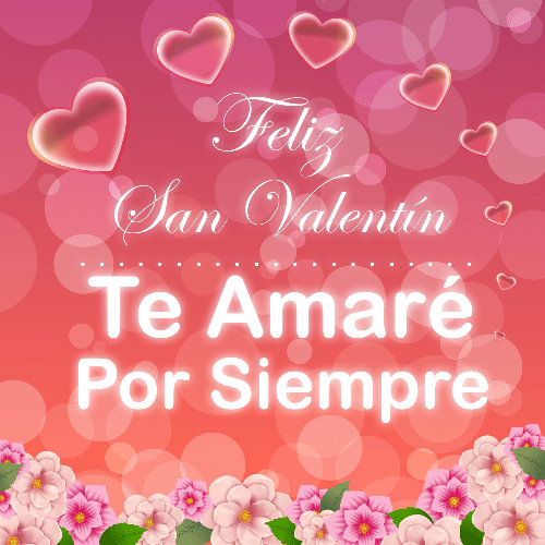 Vector gratis de san valentin tarjeta con corazones flores y letrero que dice te amare por siempre