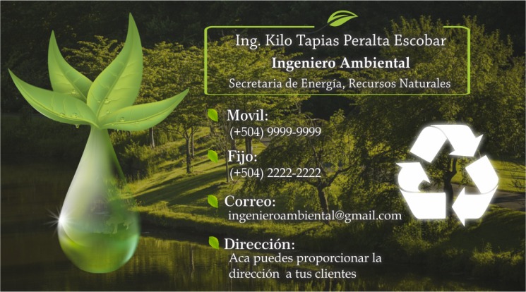 1 tarjetas presentacion ingeniero ambiental 5