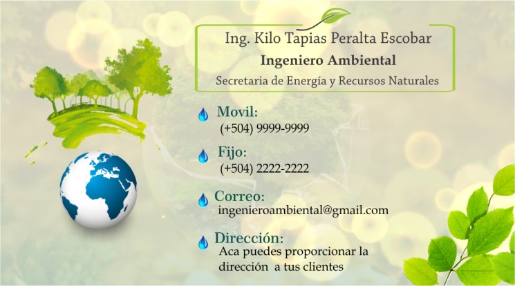 1 tarjetas presentacion ingeniero ambiental 9